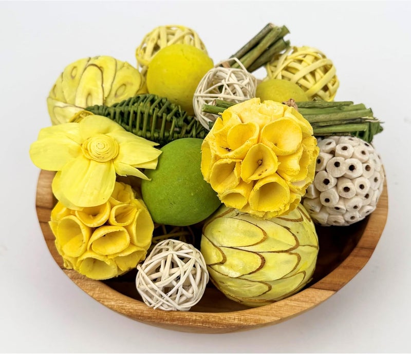 ANDALUCA Decorative Balls Bag Bowl Filler Home Decor (Yellow) - Image 2